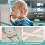 Tiny Marvels Portable 3-in-1 Baby Booster Seat, Cozy Floor Seat, Feeding Seat with Tray, Compact Foldable Toddler Booster with Child Safety Belt Carry Bag, Perfect for Travel (Cream Confetti)