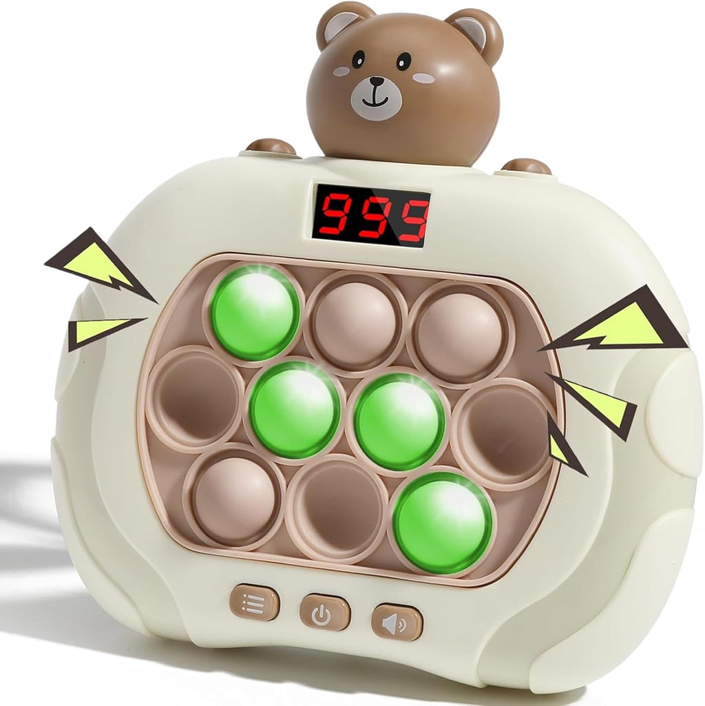 Fast Push Game Handheld Game for Kids 6-12, Sensory Fidget Toys for Kids 8-12, Birthday Gifts for 6 7 8 9 Year Old Boys & Girls & Teens (Bear)