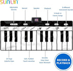 SUNLIN 6ft. Piano Mat, Floor Keyboard Playmat: 24 Keys, 10 Demos, 8 Instrument Sounds, Record & Playback, Giant Interactive Musical Toys Gifts for Boys & Girls Age 3 4 5 6 7 8 9 Years Old