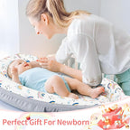 Baby Lounger- Baby Nest for 0-24 Months, Ultra Soft Organic Cotton Breathable & Portable Baby Lounger, Baby Lounger Pillow for Newborn