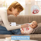 Nasal Aspirator for Baby, Baby Snot Sucker, Nose Sucker with Upgraded Hand Pump and Non-Invasive Tip to Clear Clogged Passages and Boogers (Clear, Standard)