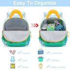 Accmor Toddler Leash Backpack with Anti Lost Wrist Link, Cute Dinosaur Bag Children Safety Walking Harness with Removable Little Pouch, Kids Travel Essential Mini Back Pack with Tether for Baby Boys