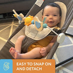 IMPRESA Wooden Baby Arch Toy Attachment Compatible with Baby Bjorn Bouncer, Bird Design to Stimulate Motor Skills, Durable Wooden Toy Bar, Easy to Use Bouncer Accessories