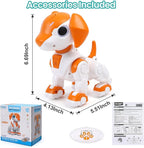 Remote Control Robot Toys Dog for Kids Age 3-8, RC Smart Walking Electronic Pet Dog Toy with Light Eyes, Dancing and Music, Gift Ideas for Toddler Boys and Girls 4 5 6 7 Year Old
