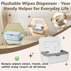 Flushable Wipes Dispenser, Wipes Case Baby Wipe Holder Durable PP Material for Nursery & Home, Keeps Wipes Fresh, Non-Slip, Easy Open & Close