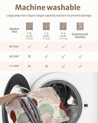 Blissful Diary Baby Play Mats for Floor, 59x59 Inch Thicker Foam Playmats for Babies and Toddlers, Soft Cushioning Baby Playpen Mat, Modern Abstract