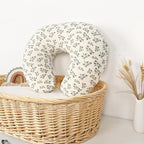 Hooyax Muslin Nursing Pillow Covers 2 Pack, Soft and Breathable Nursing Covers for Breastfeeding Pillows, Adorable Infant Feeding Pillow slipcover for Baby Boy and Girls (Green Leaf)