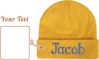Custom Beanie Hats for Baby Girls Boys - Personalized Embroidered Beanies with Name for Infants Toddlers Adults