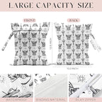 Waterproof Wet Bag for Swimsuit, Travel Beach Wet Dry Bag, Hidden Zipper Reusable Western Cowgirl Wet Bags, for Travel Beach Wet Swimsuits Toiletries Diapers Laundry Bag