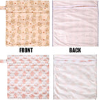 2pcs Travel Waterproof Laundry Bag, Cloth Diaper Wet Dry Bags with Handle & 2 Zipper Pockets, Reusable Washable Dirty Clothes Bag for Baby Adult Travelling Hanging, Bathing Beach Pool Daycare