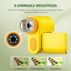 1000X Handheld Microscope for Kids, 4K 2.0" Screen Mini Pocket Microscope with 6 Adjustable LED Lights, Edu Science Birthday Gifts for Kids Ages 8-12, 32G SD Card Included - Yellow