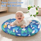 Nursing Pillow, Breastfeeding Pillow with Removable Cotton Cover, Baby Feeding Pillow for Mom Easier Breast Feeding and Bottle Feeding, Breastfeeding Support Cushion for Newborn (Jungle)