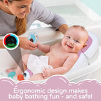 Baby Bath Support | Newborn Bathtub, With Thermometer, Collapsible, Ergonomically Designed, Baby Tubs for Newborn Essentials Must Haves (Pink)
