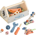 Wooden Tool Toy Toolbox Toddler Educational Construction Kids Toys Play Accessories Set Creative Gift for 3 Year Olds and Up Boys Girls
