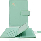 Melsbrinna Rfid Passport Holder for Travel women/Men, Cute Passport Wallet Rfid Blocking Card Slots, Rfid Passport Cover/CaseTravel Wallet, Passport Book Holder (1, Green4)