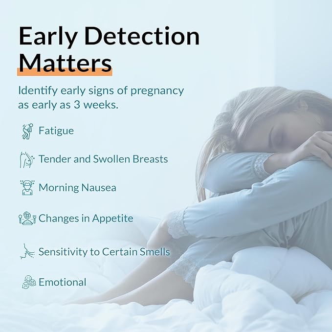 GetTested 3-in-1 Early Pregnancy Test Kit, Rapid at-Home Test Results Up to 6 Days Sooner for Confident, Private Detection, Accurate and Easy Use, No Lab Visits Required