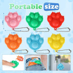 112pcs Mini Pop Fidget Toys Pack Party Favors, Silicone Cat Squeeze Pop and Pop Bracelet it Bubble Fidget Bulk Sensory Toys, Pop Keychain Bubble Toy Party Bag Fillers for Kids, Wrap Pop Toy