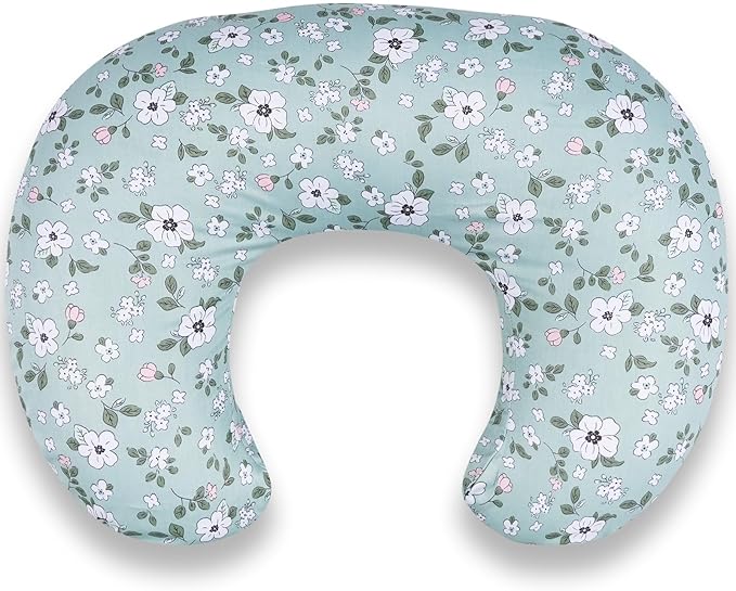 Nursing Pillow for Breastfeeding & Bottle Feeding - Ergonomic C-Shape Design with Breathable Filling & Removable Washable Cover, Supports 0-18 Months (Feeding, Tummy Time, Sitting)