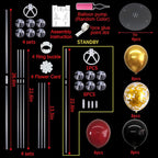 TONIFUL 4 Set Burgundy Red Black Gold Balloon Stand Centerpiece Table Decorations for Graduation Decoration 2025,Christmas Party Decoration,New Year's Eve,Anniversary,Birthday Decorations