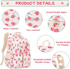 Backpack for Girls 3pcs Set Kids Backpack with Lunch Box Students Kawaii Book Bag for Elementary Primary Middle School Bags - Ita Backpack - Strawberry