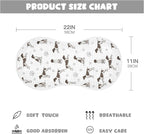 1 Pack Muslin Burp Cloths German Dogs White Cotton Baby Burp Cloths Absorbent Burping Cloth Soft Spit Up Rags for Newborn Must Haves 22x11 Inch