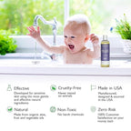 SoCal Suds & Company Baby Shampoo & Body Wash, 2-in-1 Organic Gel - Gentle Castile Soap with Vitamin-Infused Oils & Botanicals - Natural Care for Sensitive Skin & Body Hypoallergenic - 12oz Lavender
