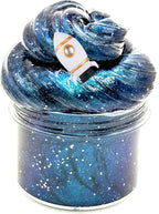 Galaxy Glitter Galaxy Slime Kit, Dark Blue Galaxy Slime of All Shapes and Textures, Spacecraft Charm Includes Slime Kit Party Gifts.
