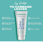 CaboCréme Extra Strength Cabbage Breast Cream - 2X Strength for Engorgement Relief and Breastfeeding Weaning Support - Dry Up Breast Milk - OB-GYN Created & Breastfeeding Mother-Approved - 2 oz