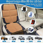 Car Seat Protector for Child Car Seat, 2 Pack Baby Car Seat Covers with Mesh Pockets & Non-Slip Backing 600D Durable Seat Protector (Brown, Standard)