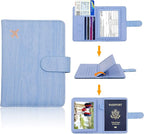 Melsbrinna Rfid Passport Holder for Travel women/Men, Cute Passport Wallet Rfid Blocking Card Slots, Rfid Passport Cover/CaseTravel Wallet, Passport Book Holder (1, Blue4)