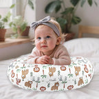 Nursing Pillow Cover, Removable Nursing Covers for Breastfeeding Pillows, Stretchy and Soft Fit for Baby Girls Boys Newborn, Animal (Only Cover)