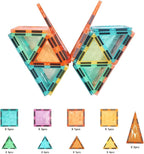 Magnetic Tiles,Magnet Building Blocks Construction Stacking Educational Toy Creative Playboard for Kids Ages 3+ (032 Pieces)