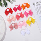 40pcs baby hair ties with Bows Elastic Ponytail Holders Small Hair Accessories for Kids Toddlers Infants. (Mixed color 2)