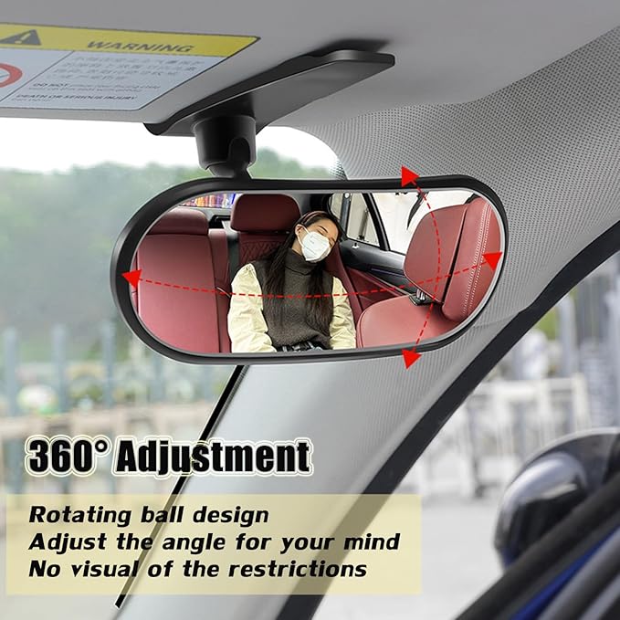 Car Rearview Mirror Rear View Mirrors for Baby 360 Adjustable Automotive Interior Mirrors Cars Mirror Rear Facing Kids Observing (Clip Base)
