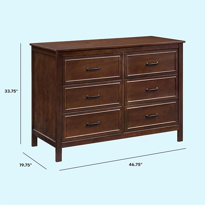 DaVinci Charlie 6-Drawer Double Dresser in Espresso