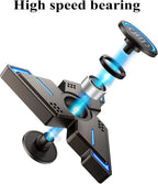 ATESSON Fidget Spinners Toy,3 to 5 min Spins,Gray Metal with Blue Luminous High Speed Bearing, Metal Material Hand Spinner,Stress Relief Anxiety Boredom Desk Toys for Adults and Kids