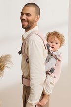 BabyBjörn Baby Carrier Harmony, Light Pink, Woven Mélange | 3-in-1 Ergonomic Baby Carrier; Newborn, Facing-in, Outward-Facing, and Back Carrying Positions Supported (7-40 lbs), Newborn to Toddler