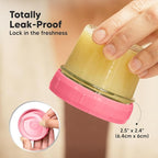 KeaBabies 6pk 4oz Glass Baby Food Containers with Lids - Leak-Proof, Microwavable Small Glass Jars, Baby Purees & Toddler Snack Storage Containers, BPA-Free, Dishwasher & Freezer Safe (Sunset)