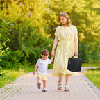 Accmor Breastmilk Cooler Bag with Ice Pack, Baby Bottle Cooler Bags, Insulated Bottle Cooler Tote Bags On The Go, Fits 6 Large 9oz Bottles, for Nursing Mom Daycare Travel, Black