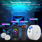 Laser Safety Certified Starry Sky Projector, 3+1 Control Modes 16M Color Adjustable Nebula via Mobile App, 900 Sq.ft Coverage, 4 Custom Scenes, 25dB Silent Operation with 4 Positioning Angles