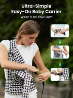 GROWNSY Baby Carrier Newborn to Toddler, Ergonomic Baby Toddler Carrier Wraps with Head Support, Easy to Wear, Infant Carrier Baby Gift, Travel and Hiking Friendly, for 7 to 44 lb (Flow-Stripe)