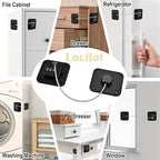 3 Pack Fridge Lock for Kids, Traceless Refrigerator Lock for Adults, Child Proof Cabinet Locks Baby Proofing, Drawer Freezer Locks for Fridge Refrigerator (Black)