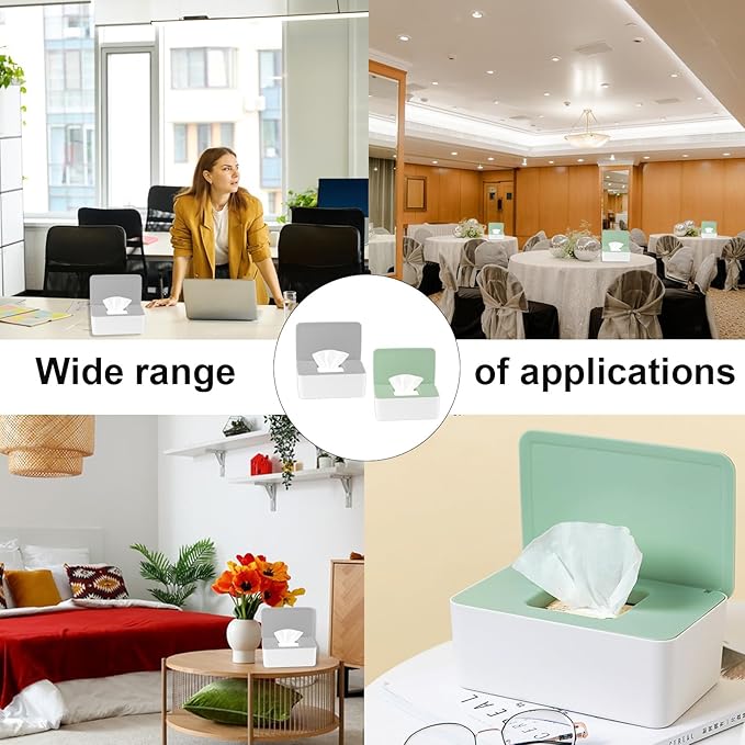 1 Pcs Diaper Wipes Dispenser, Refillable Wipe Container, Wipe Container with Sealing Design Lid, Keep Wipes Fresh,Wet Wipes Cases (Gray)