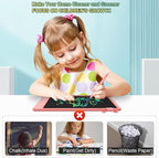 10.5 Inch LCD Writing Tablet for Kids, Colorful Toddler Doodle Board - Erasable Drawing Pad, Educational Learning Toy for Ages 3-8 - Valentine's Day Christmas Birthday Gifts (10.5 Inch, Pink)