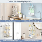 Baby Bottle Drying Rack Bottle Dryer Rack for 12 Bottle Drying Rack Space Saving Kitchen Countertop Vertical Cup Drainer Rack Detachable Baby Bottle Holder Storage Organizer Pump Part Dryer Rack Grey