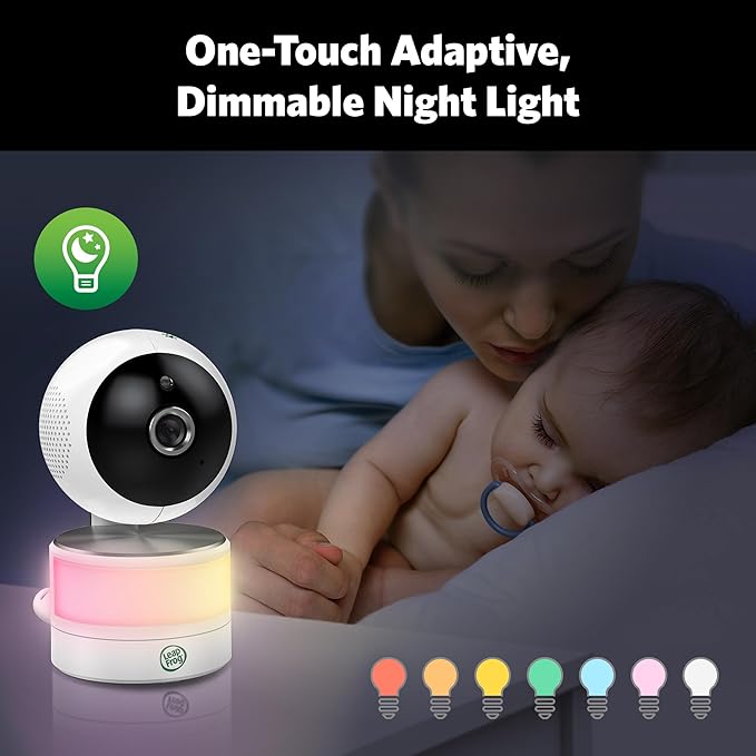 LeapFrog 2-Camera Color Night Vision Video Baby Monitor with 7" HD 720p Display, Split Screen, 360 Pan & Tilt, 8X Zoom, Night Light, Humidity & Temperature Sensor, Up to 1000ft Long Range: LF920-2HD