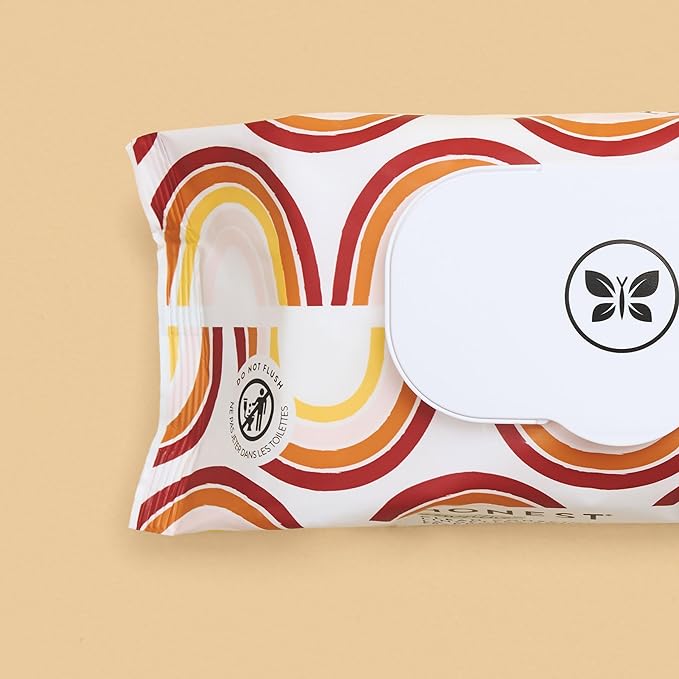 The Honest Company Clean Conscious Multi-Use Wipes | Hypoallergenic + Unscented for Sensitive Skin | Over 99% Water, Compostable, Plant Based, Baby Wipes | Rainbow, 60 Count