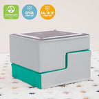 ECR4Kids SoftZone Junior Mix n' Match Step, Beginner Playset, Emerald, 2-Pack