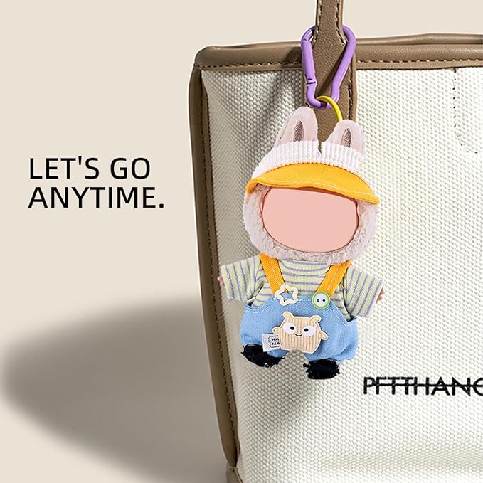 5 Complete Style Clothes Sets for 17cm Dolls - Hat & Overalls Dress Up Outfit for 17cm 15cm Dolls,Designer Outfits Bundle with Luxury/Cute/Sporty Themes, Gift for Doll Lovers (Cool, 17cm/15cm)