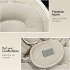 BabyBond Baby Swings for Infants, Bluetooth Infant Swing with Music Speaker, 3 Seat Positions, 5 Point Harness Belt, 5 Speeds and Remote Control - Portable Baby Swing for Indoor and Outdoor (Beige)